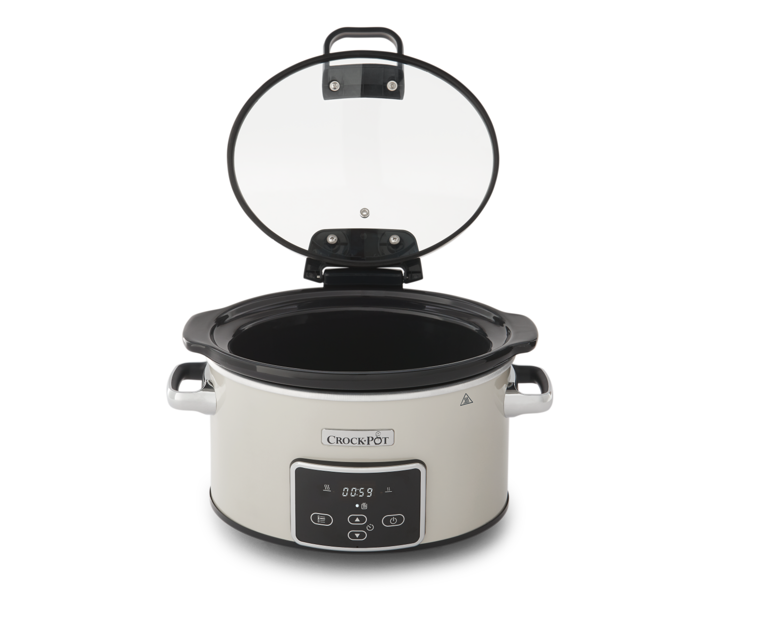 Crockpot Crock-Pot CSC060X a forma di fungo e cromato capacità 3,5 l Slow cooker digitale per lift/serve 
