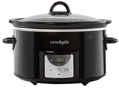 CrockPot CSC031 Black 5.6L Hinge Lid Slow Cooker (220 Volt)