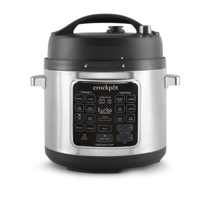 Crockpot Express Pressure Cooker, 12-in-1 Programmable Multi-Cooker, Slow  Cooker, Food Steamer and Saute, 5.6 L, Energy Efficient