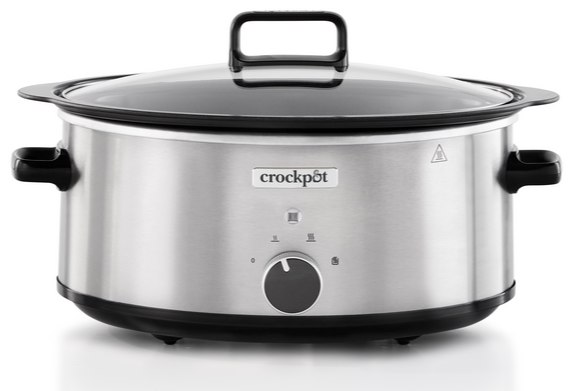 Medium-sized crockpot. The larger one is typically overkill
