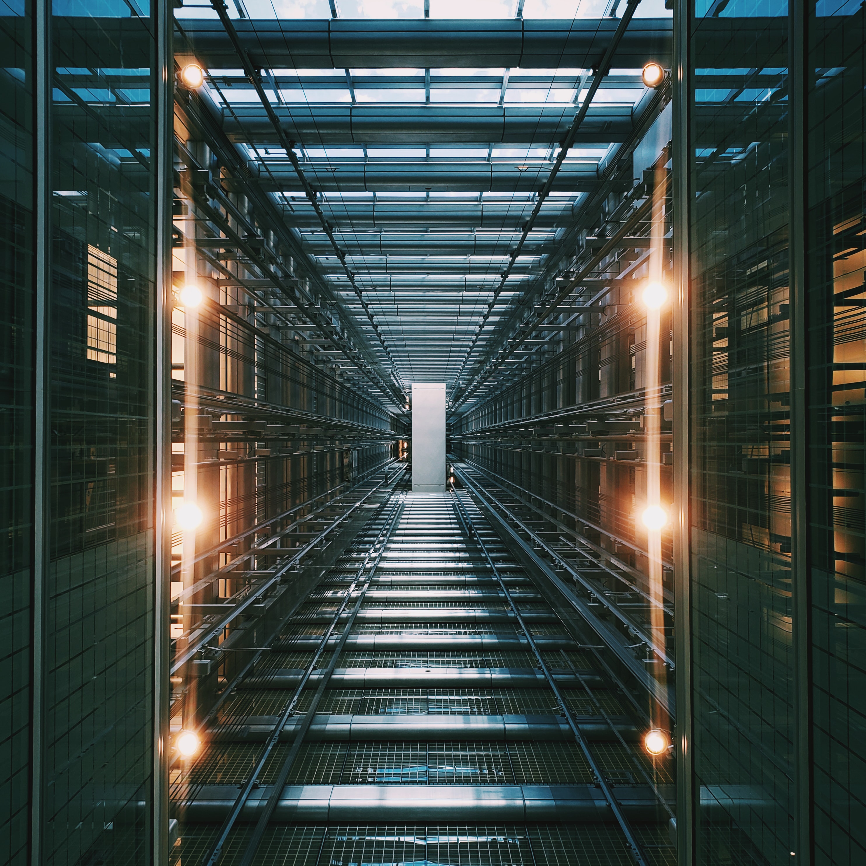 corridor with data servers