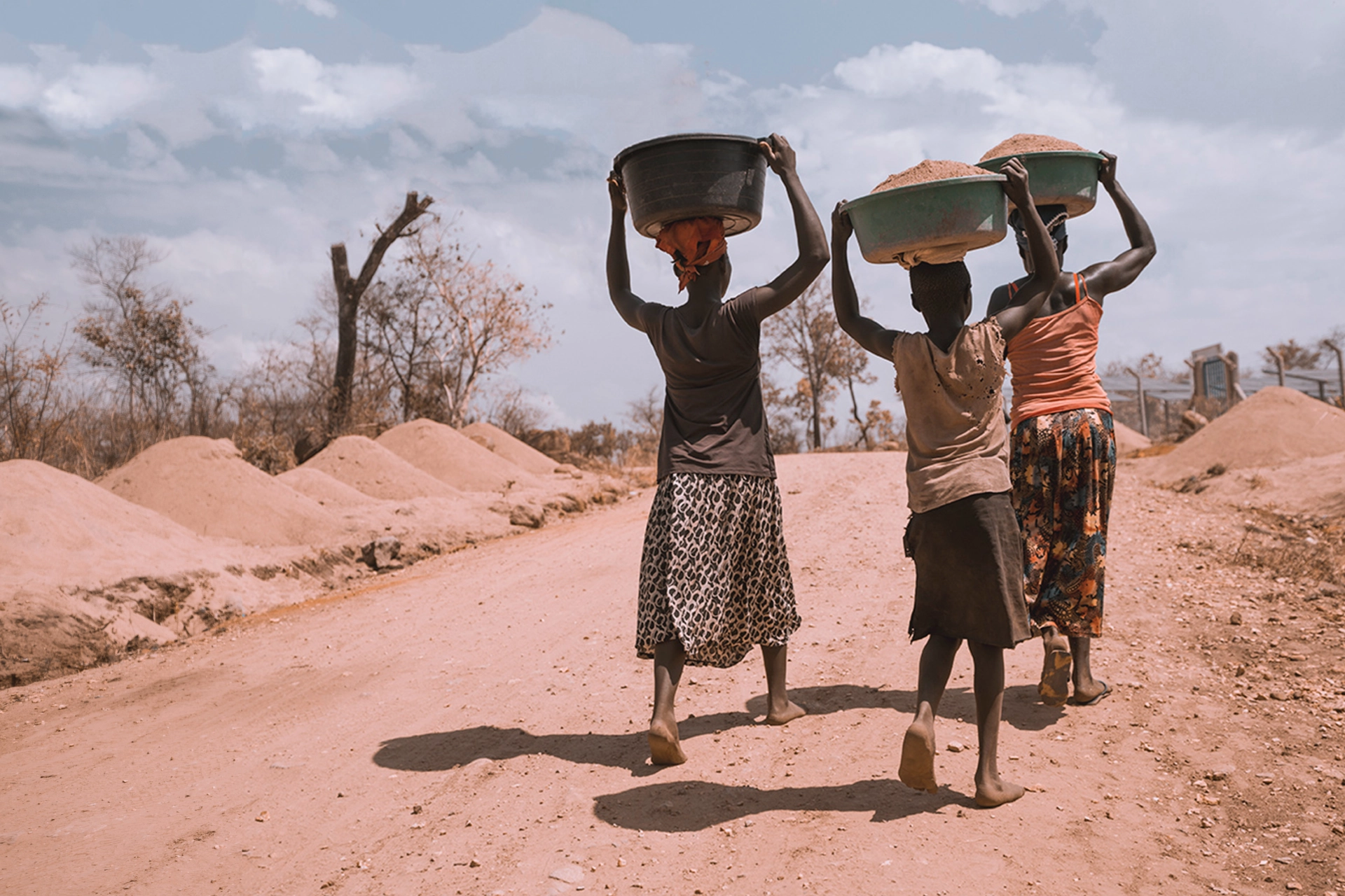 women carrying water