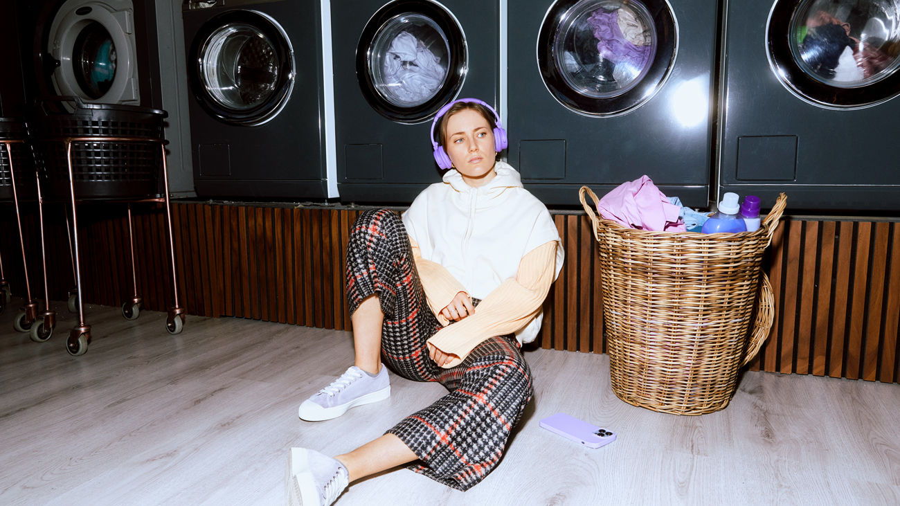 Woman doing laundry