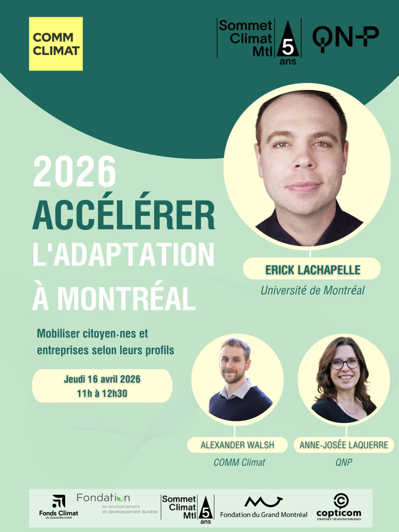Accélérer l'adaptation à Montréal : mobiliser citoyen·nes et entreprises selon leurs profils 