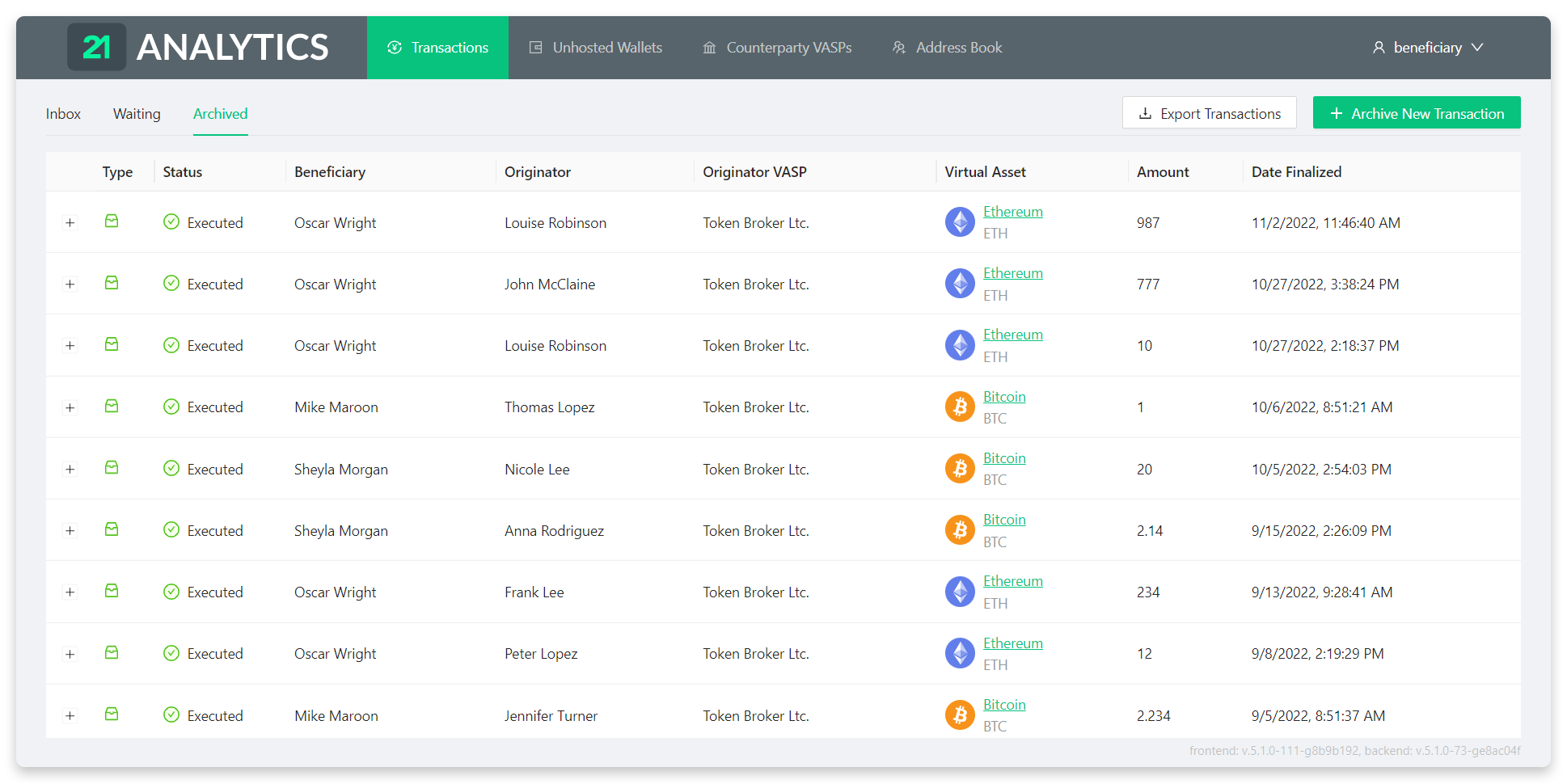 Export All Transactions