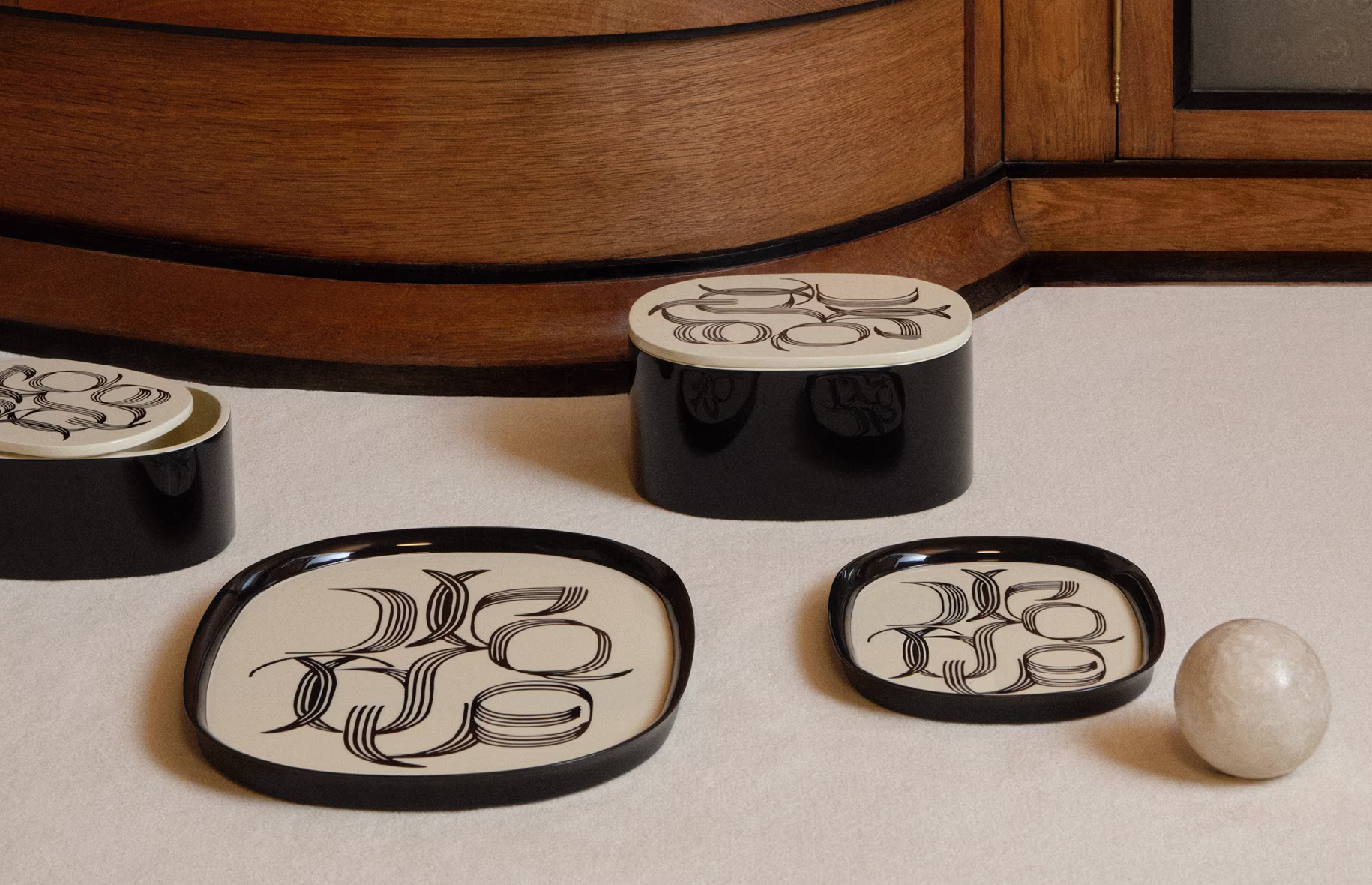 Lacquered Wood Décor Pieces