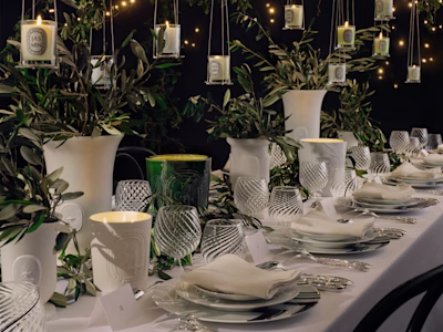 By candlelight...