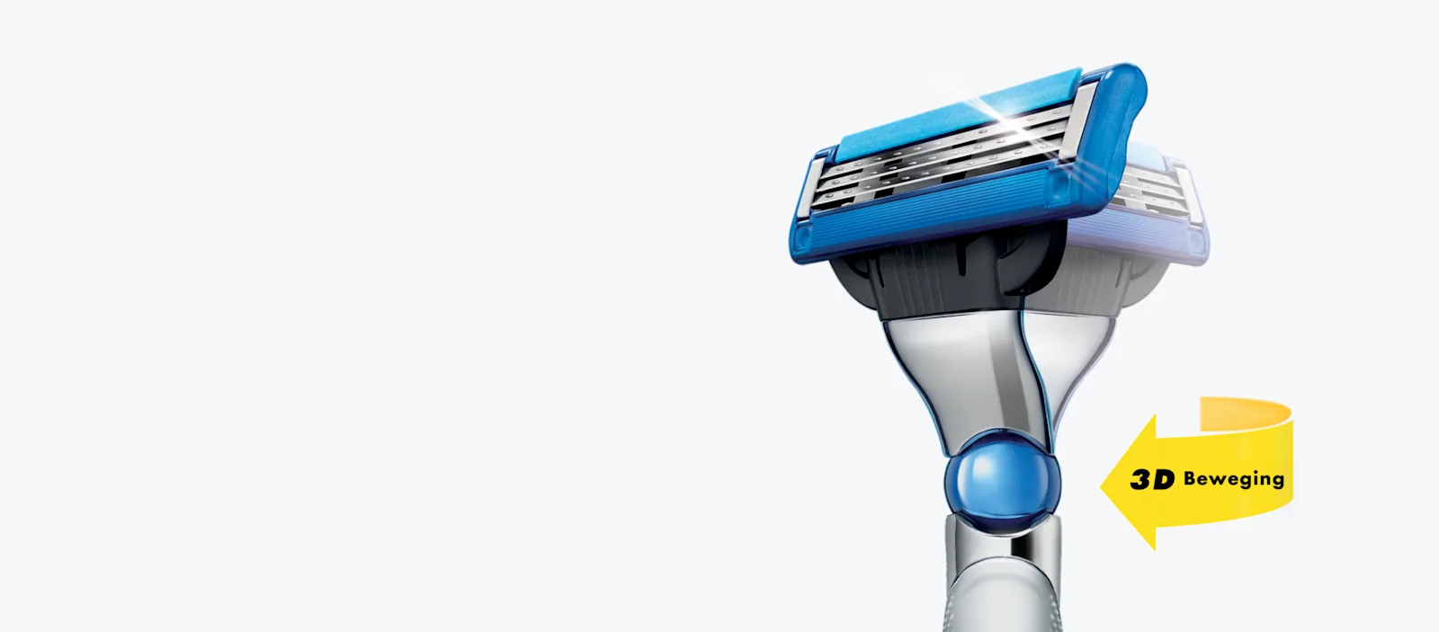 Gillette-scheermes met 3D-beweging