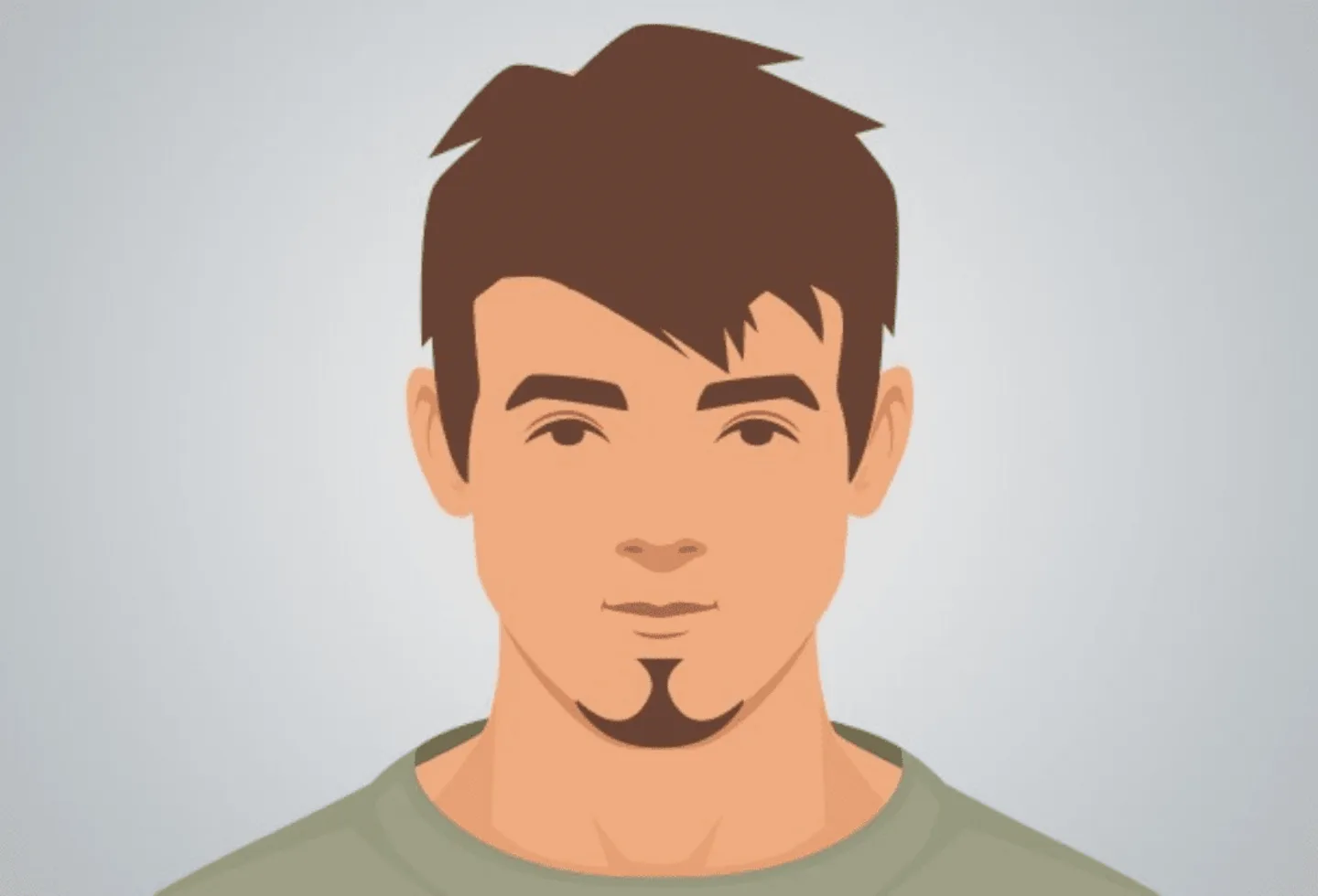 Illustration showing Petite Goatee