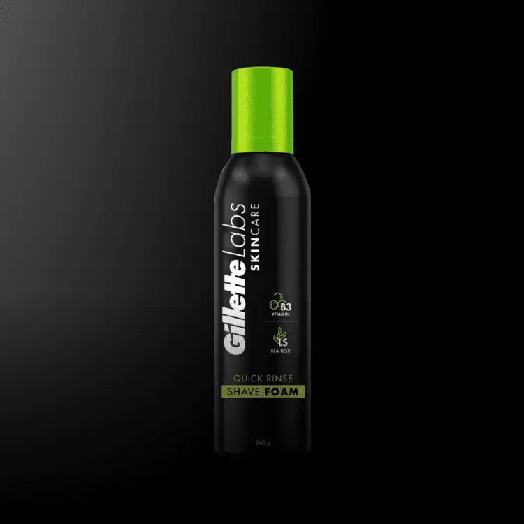 GilletteLabs Quick Wash Shaving Foam for Men