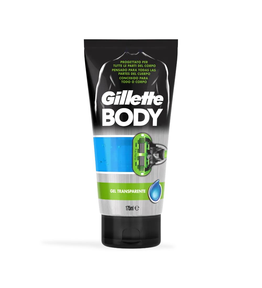 Cartão de produto do Gel de Barbear Masculino Gillette Body com opções para escolher um revendedor