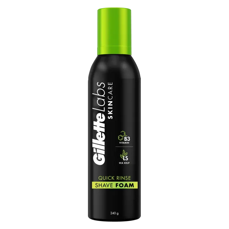 GilletteLabs Quick Wash Shaving Foam for Men