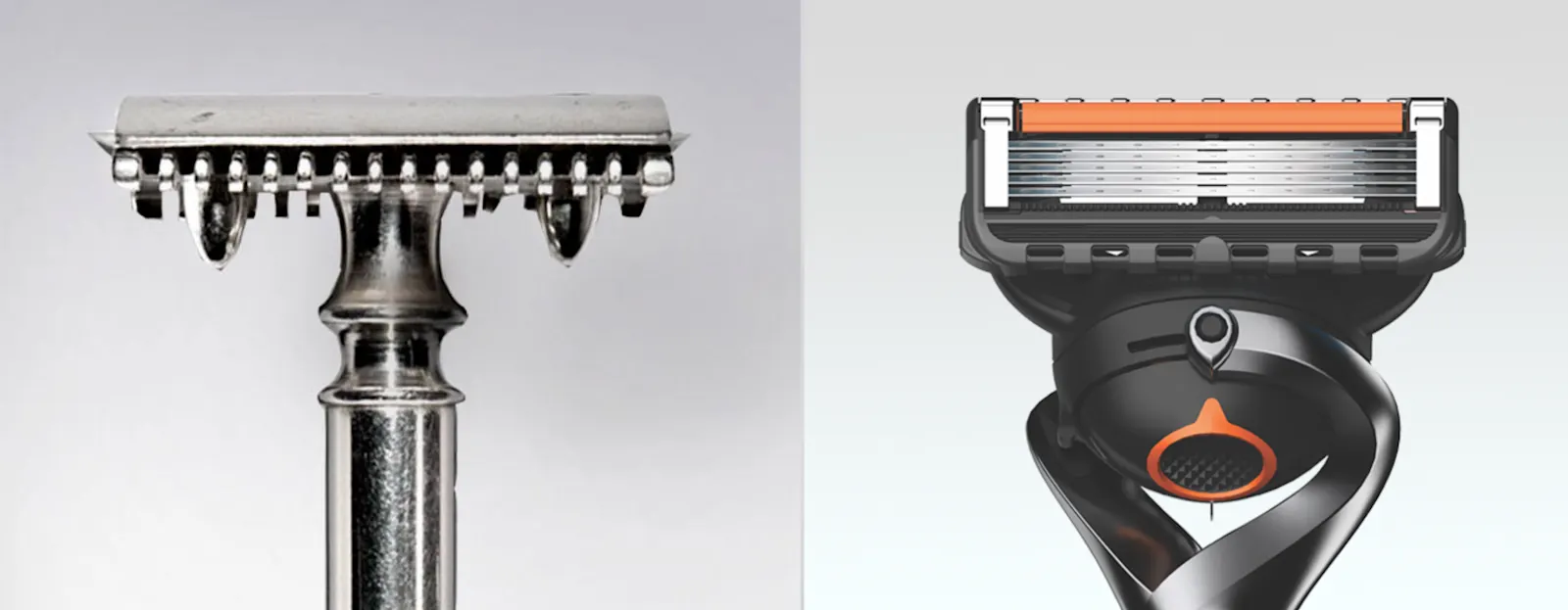 A evolução da máquina de barbear