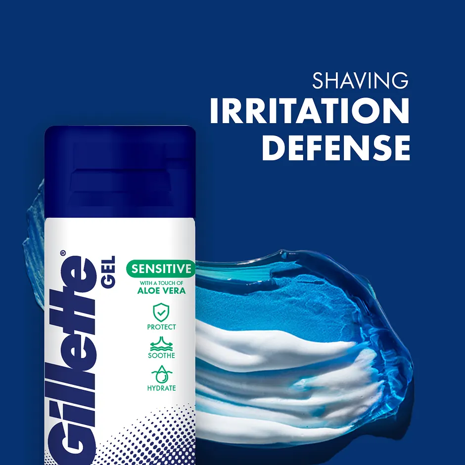Gillette Sensitive Skin Soothing Aloe Vera Shave Gel 195g