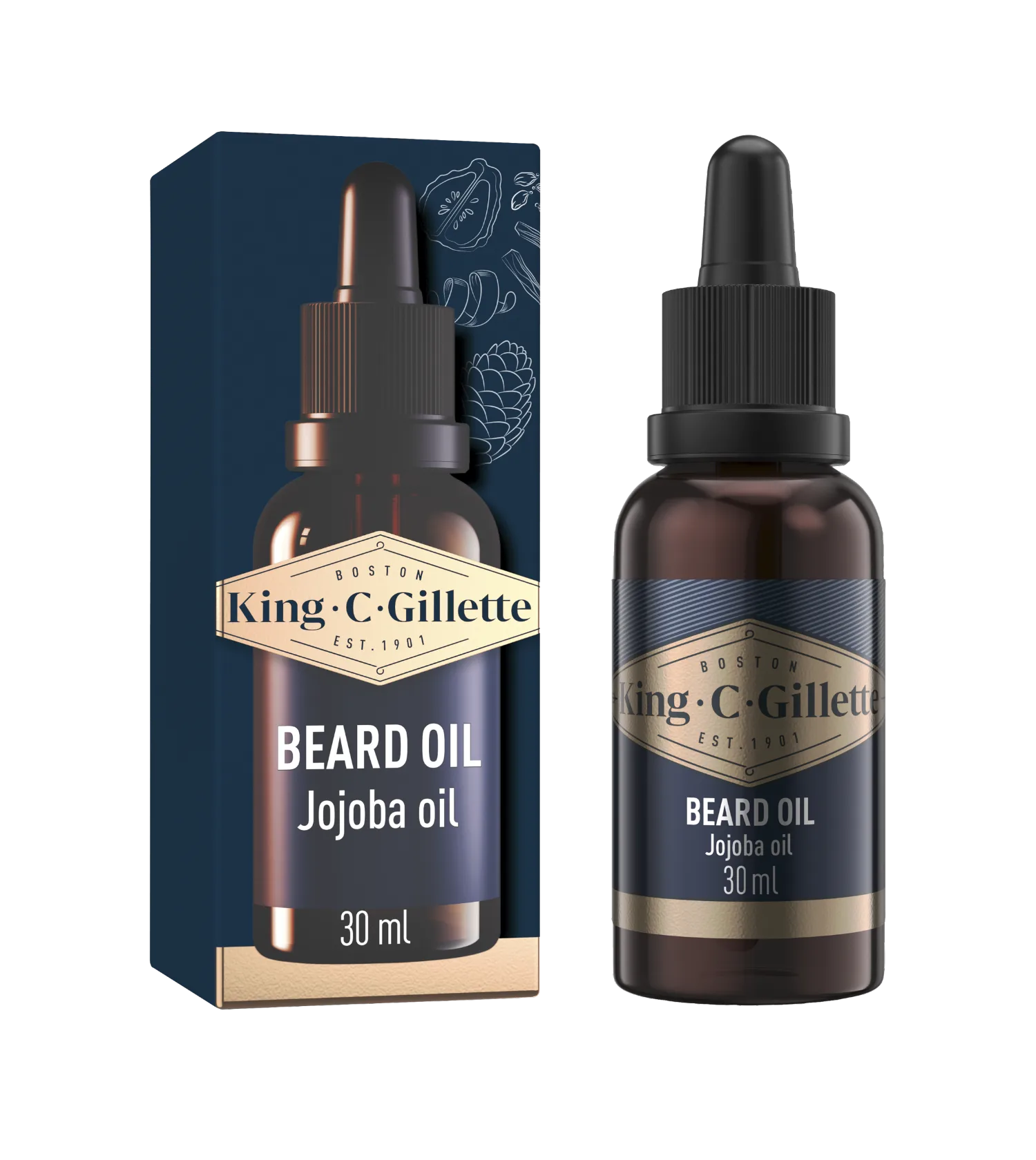 Óleo Para Barba King C. Gillette no cartão do produto exibido no artigo