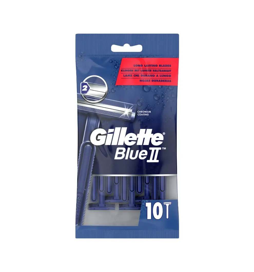 Gillette Blue II Einwegrasierer (Packung mit 10)
