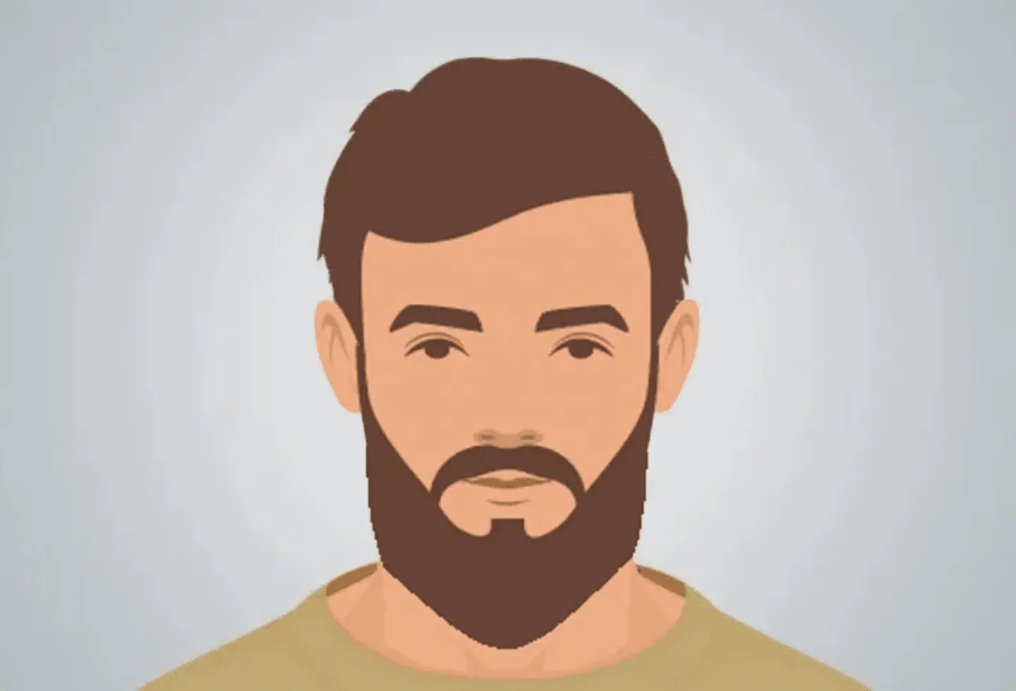 Illustration showing Hipster Beard