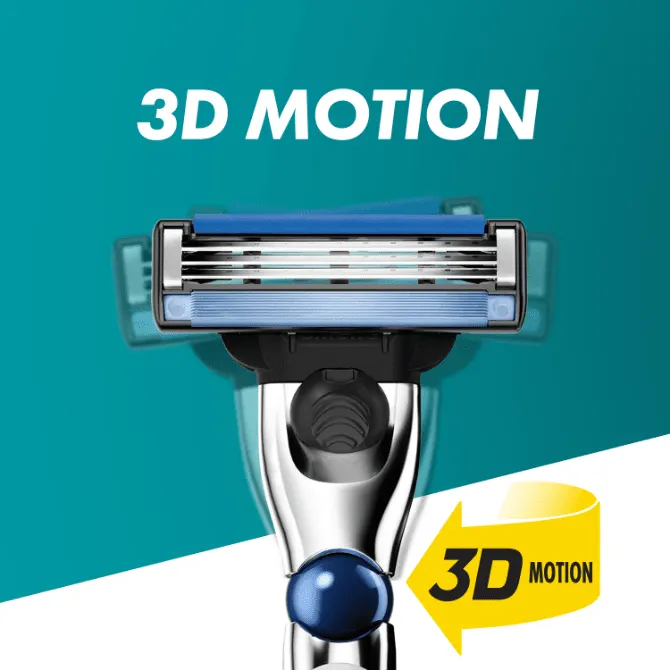 Gillette Mach3 Turbo Rasierer mit 3D-Bewegung