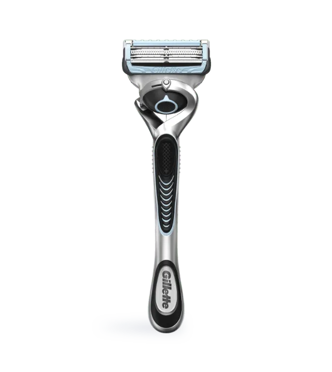Gillette SkinGuard Flexball Máquina de Barbear Para Homem no cartão do produto exibido no artigo