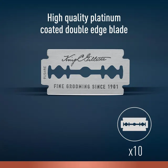 Image 4 King C. Gillette Double Edge Safety Razor Blade Refills