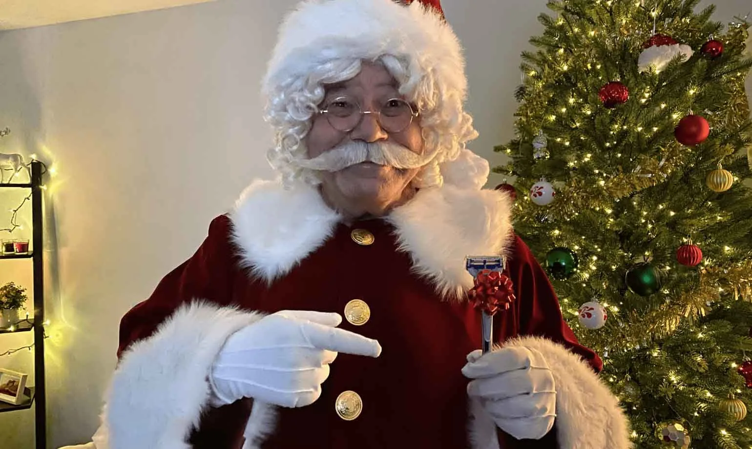 Père Noel rasé