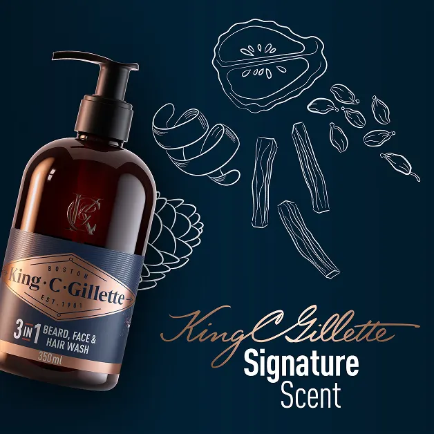 Image 2 King C Gillette Beard Wash 350ml
