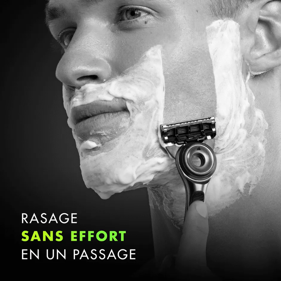 Rasage en un seul passage sans effort