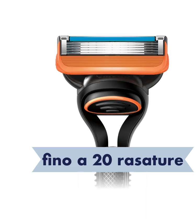Progettato con lame anti-attrito, fino a 20 rasature per lametta