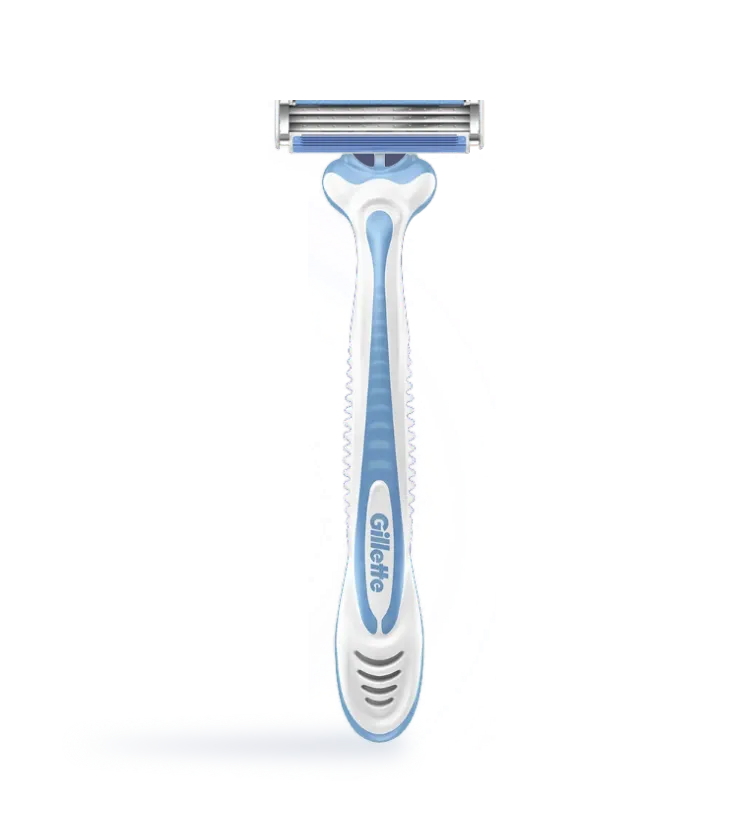 Gillette Sensor® 3 Cool Descartável no cartão do produto exibido no artigo