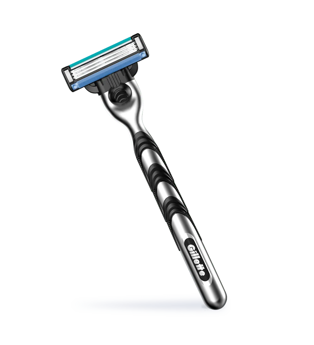Rasoio Gillette Mach3 su sfondo bianco