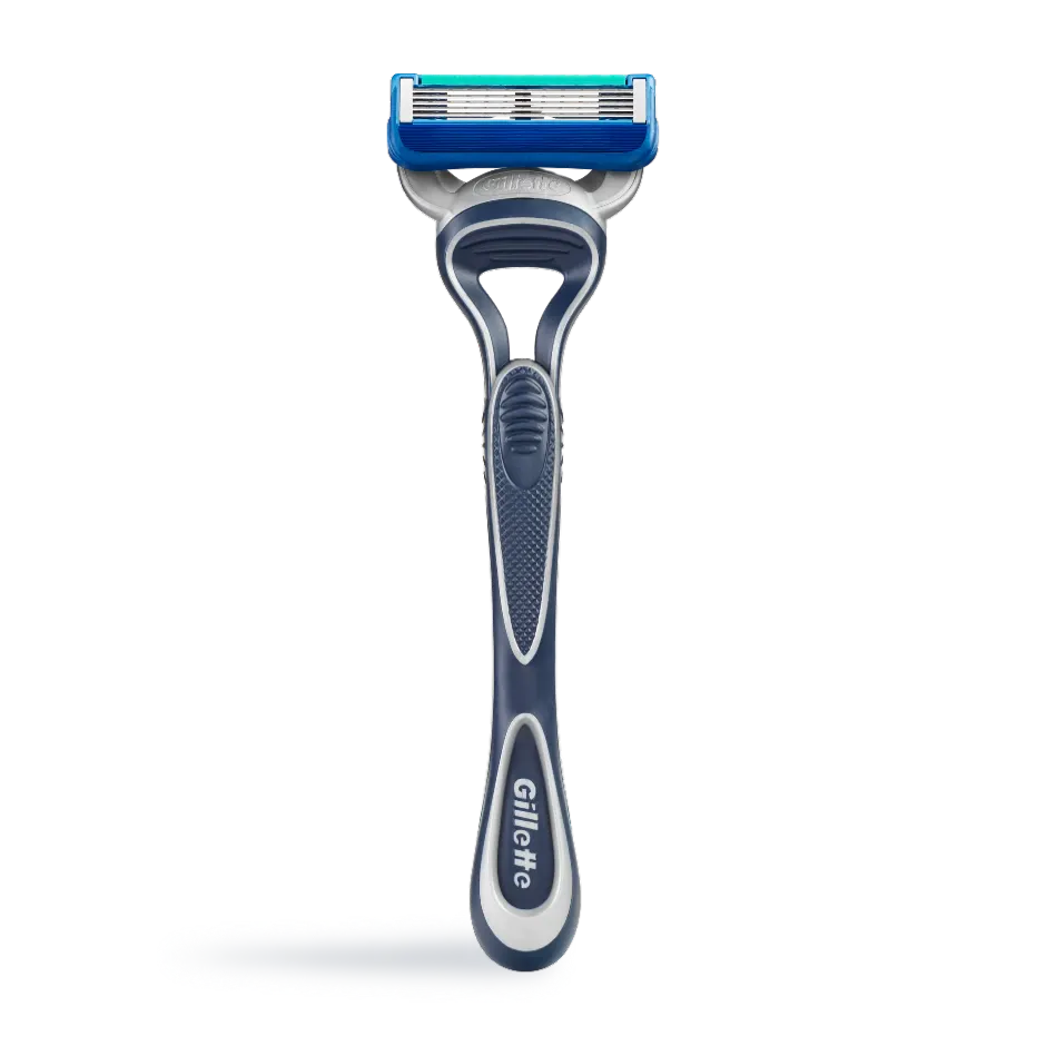 Gillette Sensor5 Men's Disposable Razor designed for skin comfort with 5 blades and trimmer