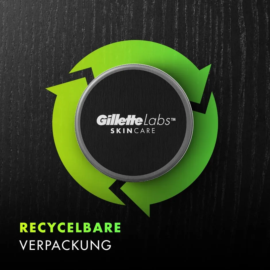 GilletteLabs-Produkte werden in recycelbaren Verpackungen geliefert