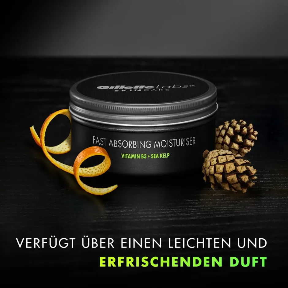 GilletteLabs Moisturizer hat einen leichten und erfrischenden Duft