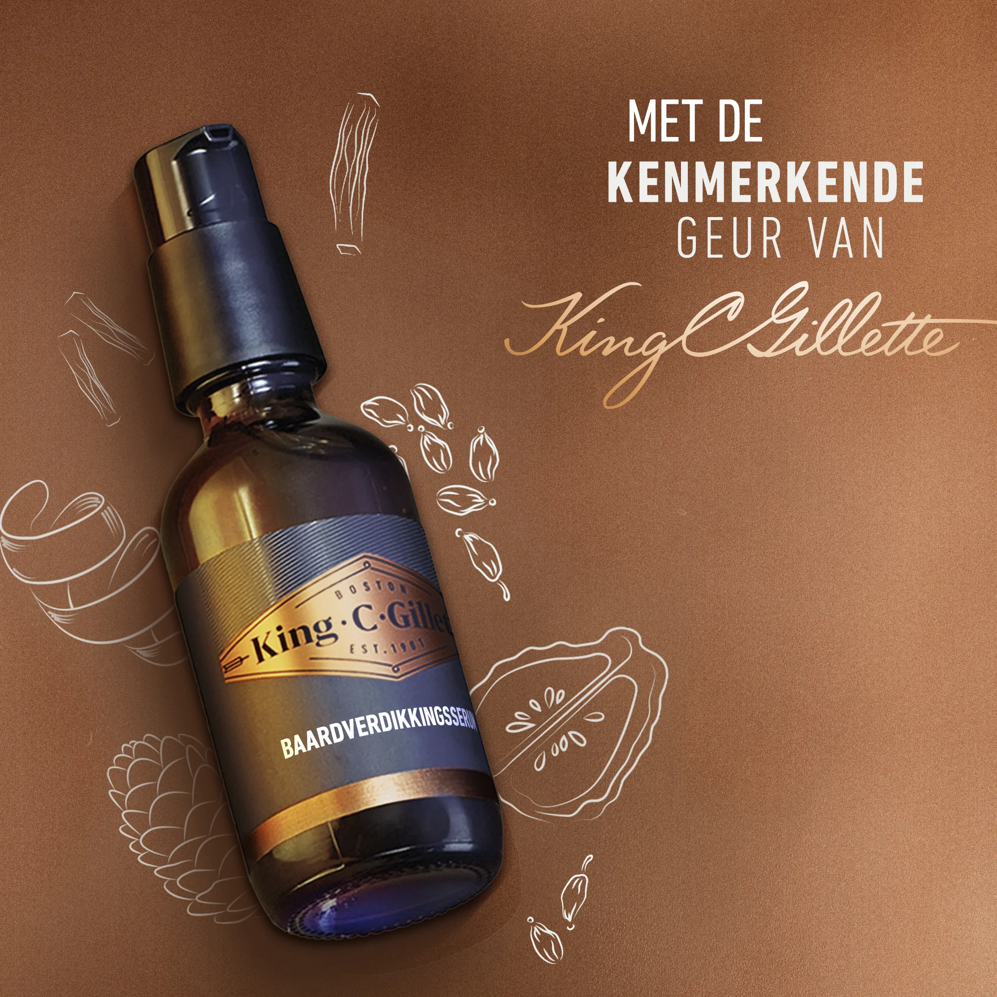 King C. Gillette baardserum voor een volle baard