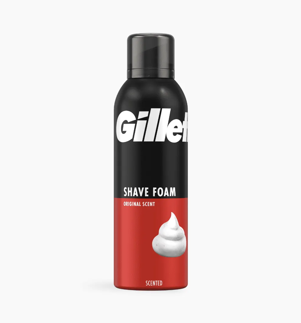 Gillette Classic Espuma De Barbear Fragrância Original, 200ml