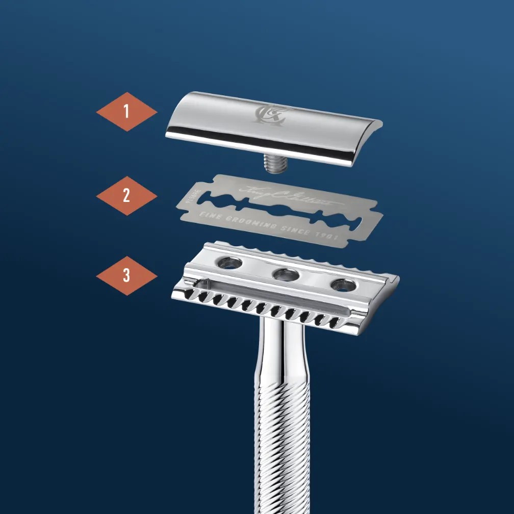 Come assemblare il rasoio Double Edge