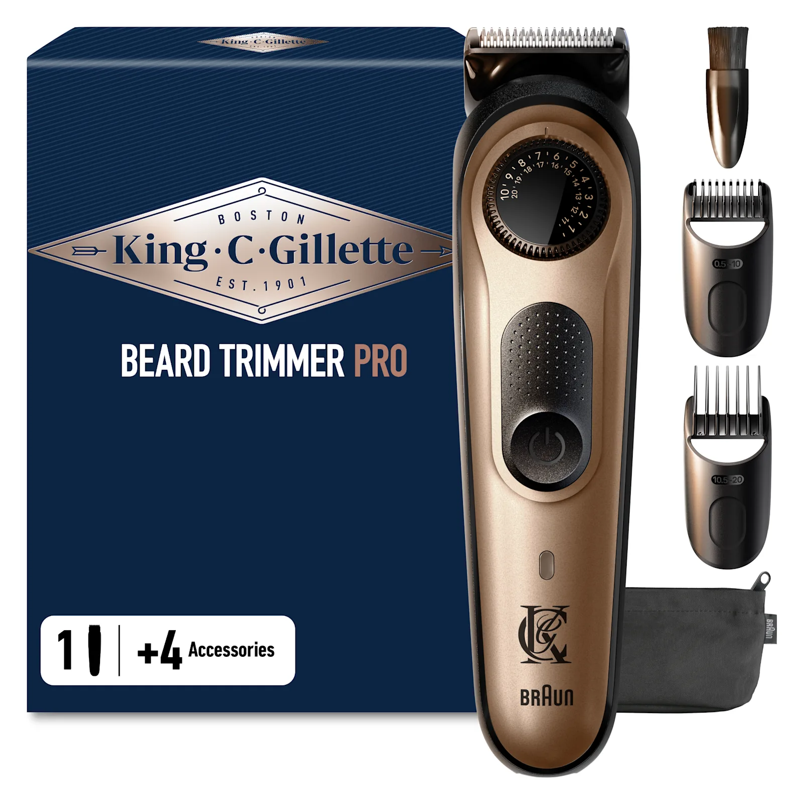 Tondeuse à barbe PRO pour homme King C. Gillette