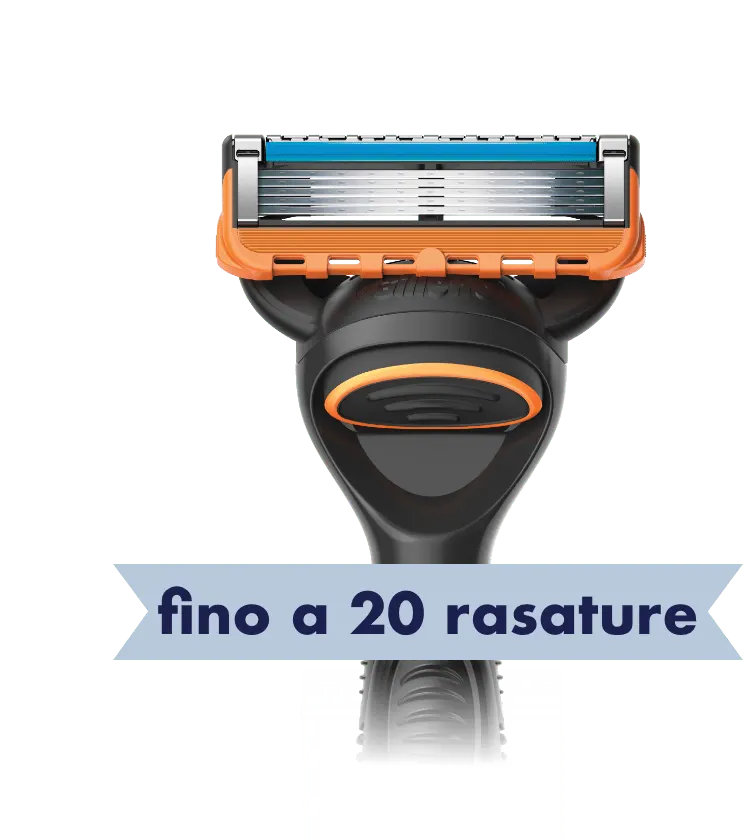 Progettato con lame anti-attrito, fino a 20 rasature per lametta