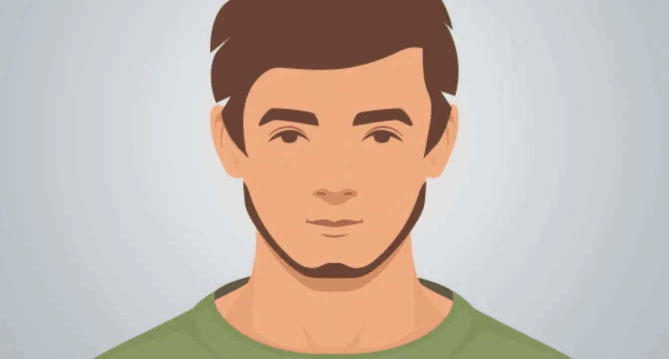 Illustration of Chin Strap beard style defining the jawline for long faces