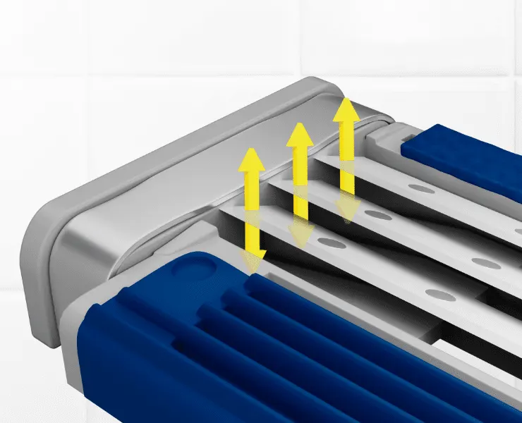 3 Klingen für eine gründliche und komfortable Rasur
