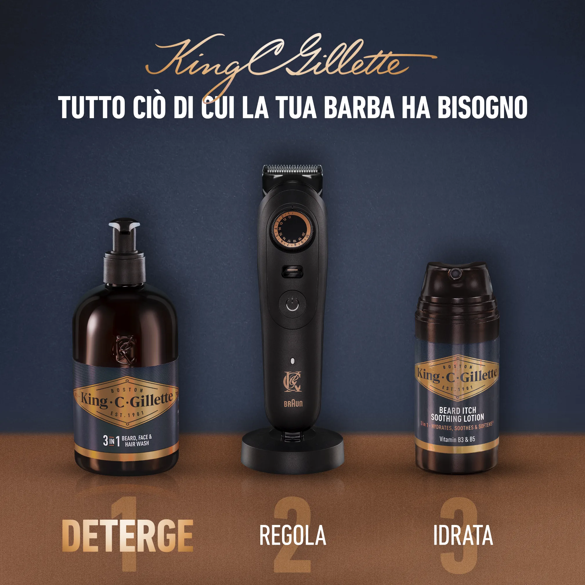 Gel Detergente Barba E Viso King C. Gillette Con Olio Di Argan, Olio Di Cocco E Mentolo 6