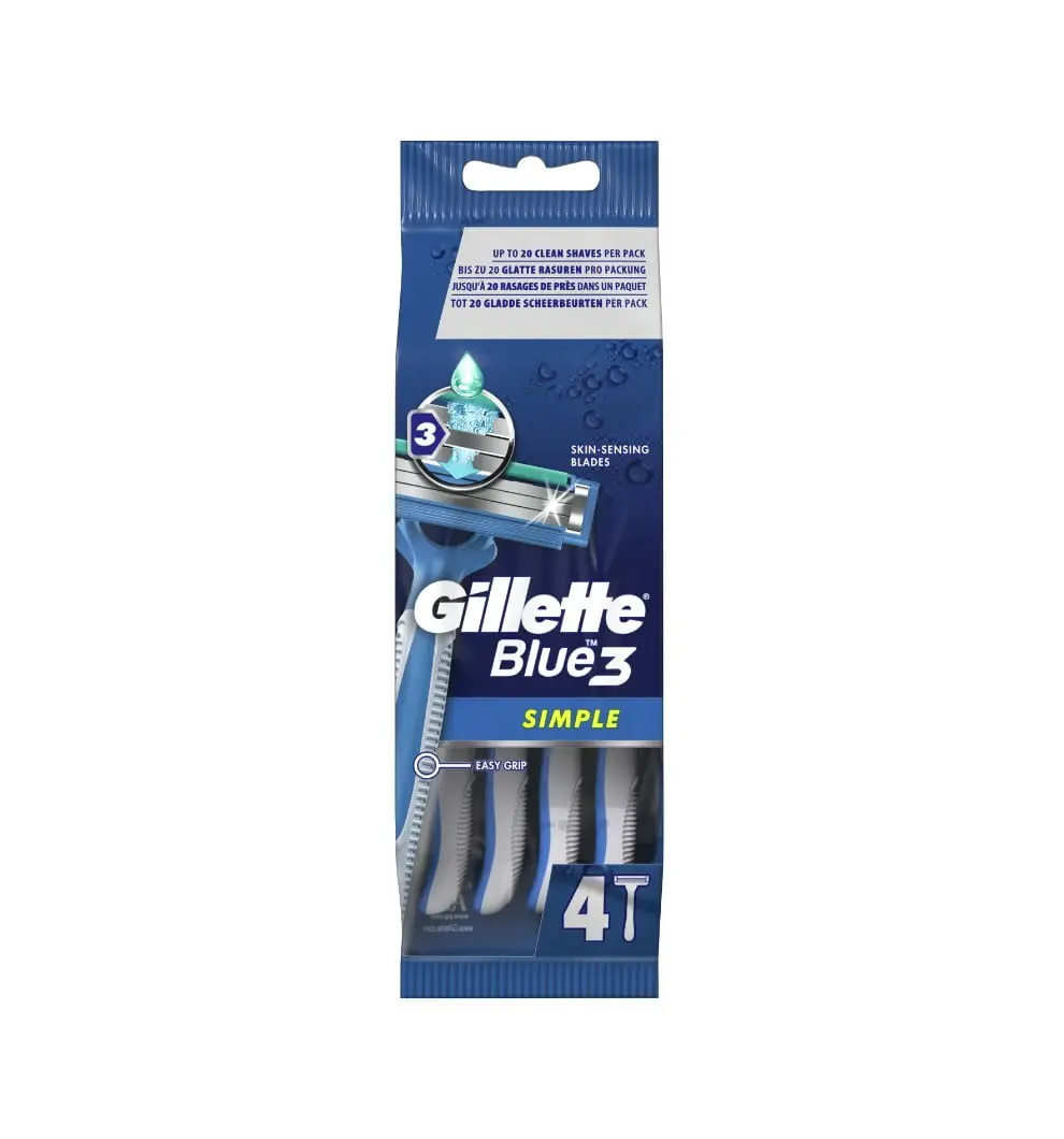 Gillette Blue 3 Simple Einwegrasierer 4er Pack