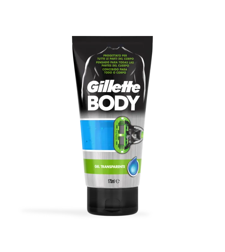 Gel De Barbear Para Homem Gillette Body no cartão do produto exibido no artigo