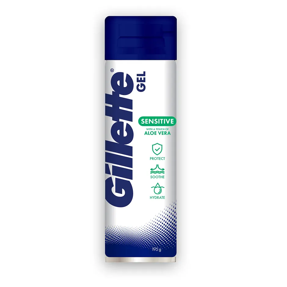 Gillette Sensitive Skin Soothing Aloe Vera Shave Gel 195g