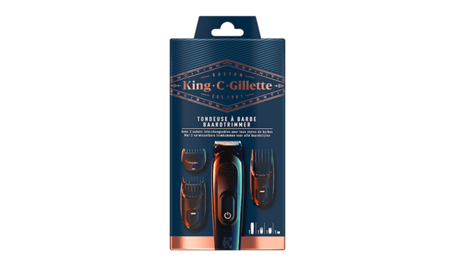 Tondeuse à barbe sans fil King C. Gillette
