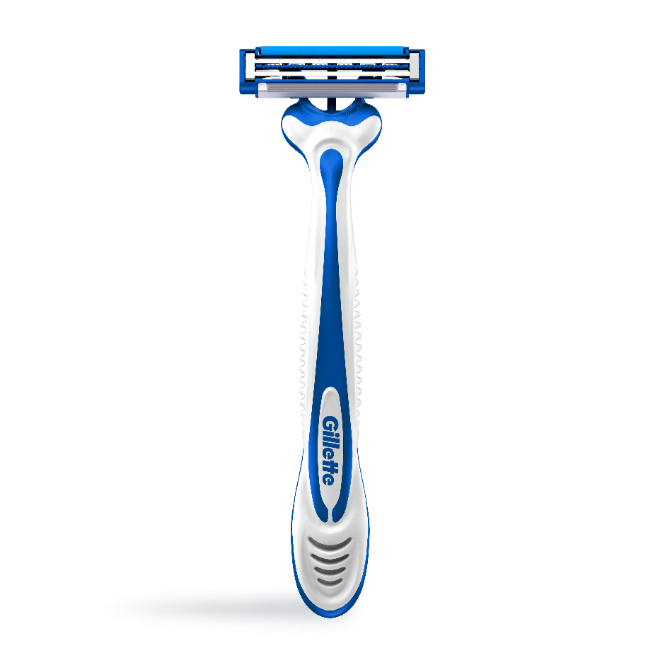 2 Rasoirs De Sûreté Gillette 7 Heures Pour Hommes - Avec Cartouches, Peaux Sensibles, Poignée Plastique Noir