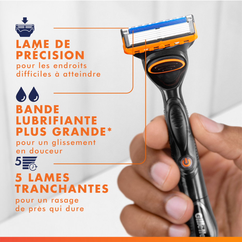 Pack De 4 Recharges De Lames Gillette ProGlide Fusion 5 - Acier Inoxydable, 100% Original, Pour Rasage Visage