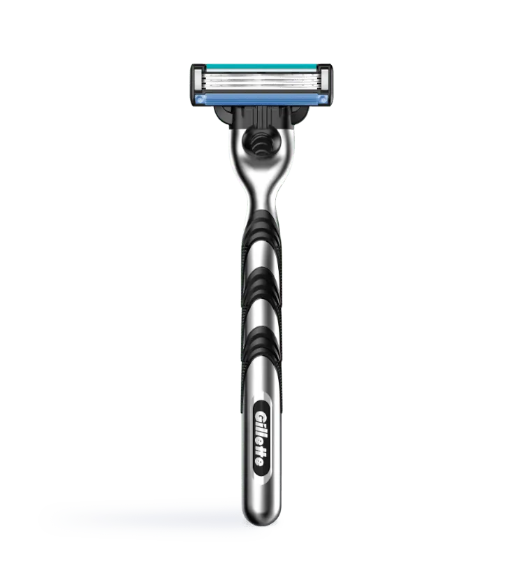 Rasoio Gillette Mach3 su sfondo bianco