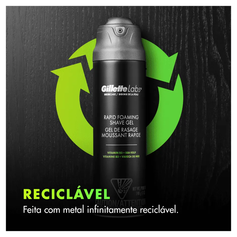 Reciclável embalagem fabricada com material infinitamente reciclável