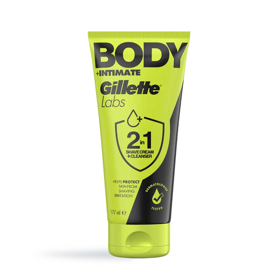 GilletteLabs Body + Intimate 2 in 1 Rasier- und Reinigungscreme mit Aloe Vera, 177ml